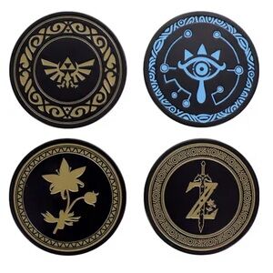 Legend of Zelda Themed Metal Coasters Set